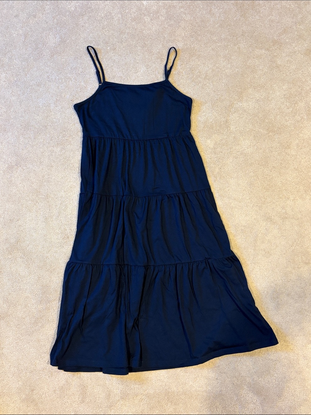 Grace Karin dark blue tiered sundress